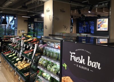 The first Albert Fresh supermarket is in Brno on MORAVÁK