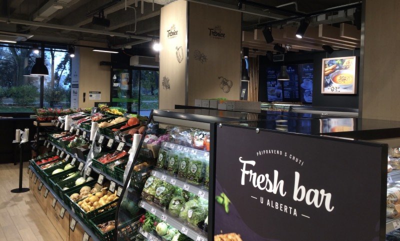 The first Albert Fresh supermarket is in Brno on MORAVÁK